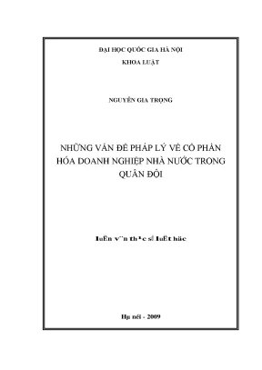 Những vấn đề pháp lý về cổ phần hóa doanh nghiệp nhà nước trong quân đội