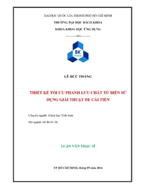 Luận văn thạc sĩ khoa học tinh toán thiết kế tối ưu phanh lưu chất từ biến sử dụng giải thuật de cải tiến