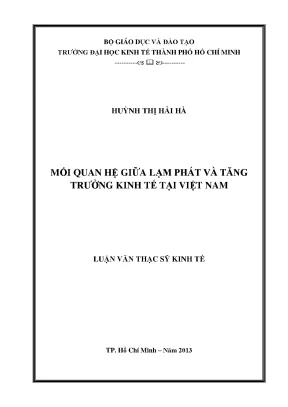 Luận văn mối quan hệ giữa lạm phát và tăng trưởng kinh tế việt nam