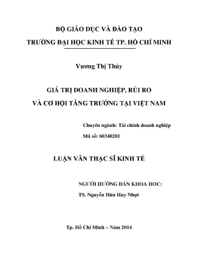 Luận văn giá trị doanh nghiệp rủi ro và cơ hội tăng trưởng tại việt nam