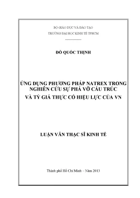 Luận văn ứng dụng phương pháp natrex trong nghiên cứu sự phá vỡ cấu trúc và tỷ giá thực có hiệu lực của vn luận văn thạc sĩ