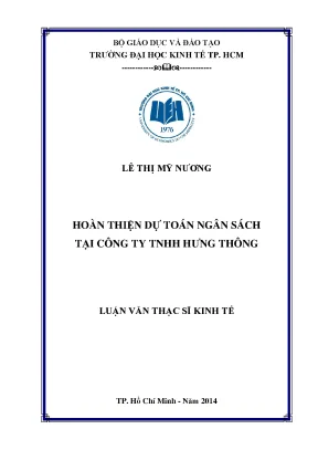 Luận văn hoàn thiện dự toán ngân sách tại công ty tnhh hưng đông