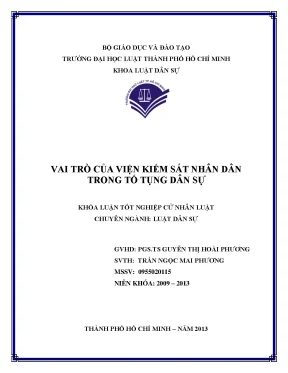 Vai trò của viện kiểm sát nhân dân trong tố tụng dân sự