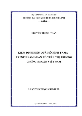 Luận văn kiểm định hiệu quả mô hình fama french năm nhân tố trên thị trường chứng khoán việt nam