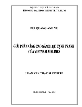Luận văn giải pháp nâng cao năng lực cạnh tranh của vietnam airlines