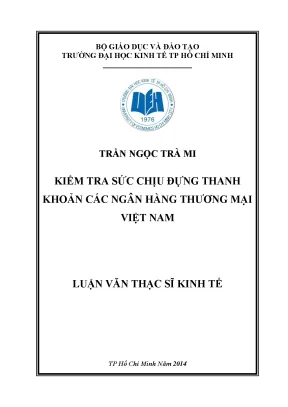 Luận văn kiểm tra sức chịu đựng thanh khoản các ngân hàng thương mại việt nam