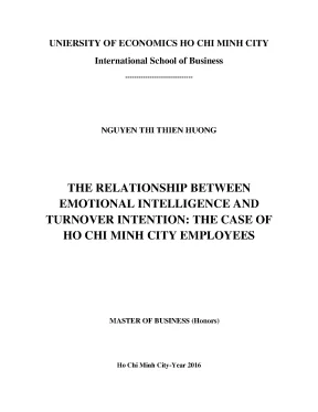 Luận văn the relationship between emotional intelligence and turnover intention the case of ho chi minh city employees