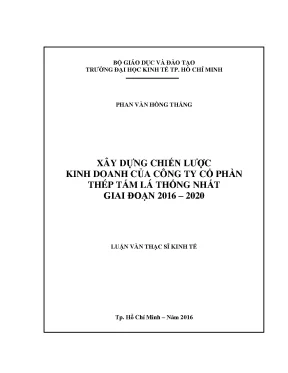 Luận văn xây dựng chiến lược kinh doanh của công ty cổ phần thép tấm lá thống nhất giai đoạn 2016 2020