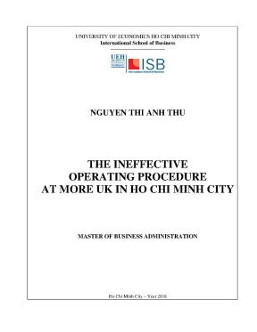 Luận văn the ineffective operating procedure at more uk in ho chi minh city