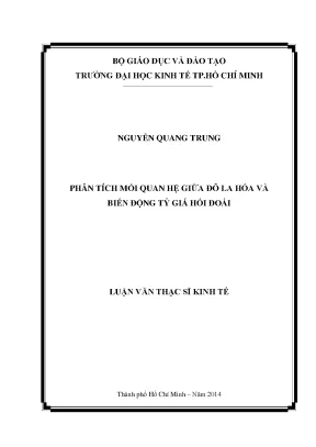 Luận văn phân tích mối quan hệ giữa đô la hóa và biến động tỷ giá hối đoái