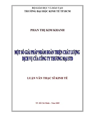 Luận văn một số giải pháp nhằm hoàn thiện chất lượng dịch vụ của công ty thương mại std 001