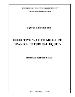 Luận văn effective way to measure brand attitudinal equity