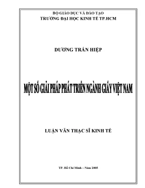 Luận văn một số giải pháp phát triển ngành giấy việt nam 002