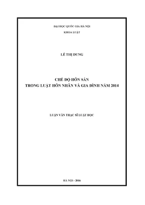 Chế độ hôn sản trong luật hôn nhân và gia đình năm 2014 dân sự và tố tụng dân sự