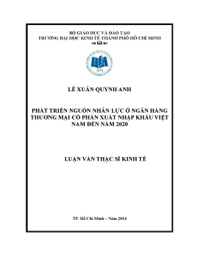 Luận văn phát triển nguồn nhân lực ở ngân hàng tmcp xuất nhập khẩu việt nam đến năm 2020 luận văn thạc sĩ
