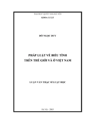 Pháp luật về biểu tình trên thế giới và ở việt nam