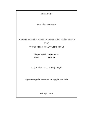 Doanh nghiệp kinh doanh bảo hiểm nhân thọ theo pháp luật việt nam