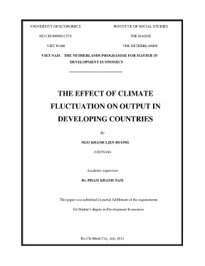 Luận văn the effect of climate fluctuation on output in developing countries