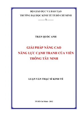 Luận văn giải pháp nâng cao năng lực cạnh tranh của viễn thông tây ninh