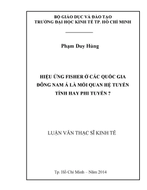 Luận văn hiệu ứng fisher ở các quốc gia đông nam á là mối quan hệ tuyến tính hay phi tuyến