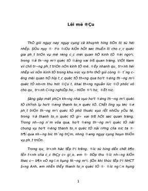 Giải pháp mở rộng hoạt động thanh toán quốc tế tại ngân hàng công thương việt nam chi nhánh đông anh