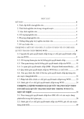 Cơ chế giải quyết tranh chấp trong wto các bài học kinh nghiệm của một số nước và khuyến nghị đối với việt nam trong thời gian tới