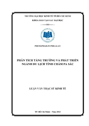 Luận văn phân tích tăng trưởng và phát triển ngành du lịch tỉnh chăm pa sắc