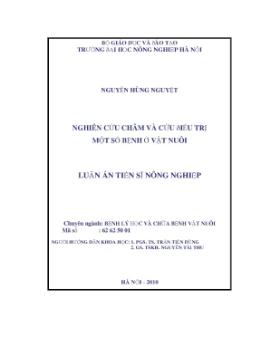 Nghiên cứu châm và cứu điều trị một số bệnh ở vật nuôi