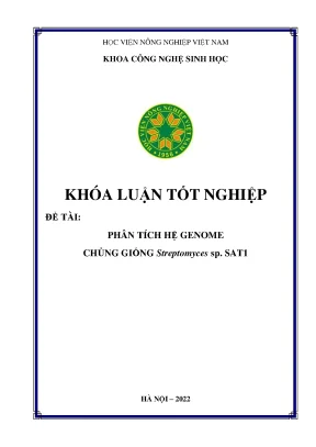 Phân tích hệ genome chủng giống streptomyces sp sat1