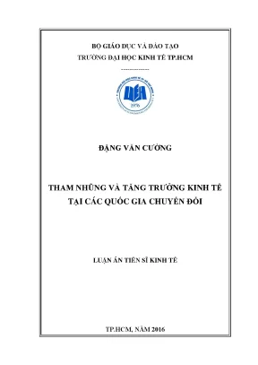 Luận văn tham nhũng và tăng trưởng kinh tế tại các nền kinh tế chuyển đổi
