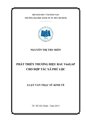 Luận văn phát triển thương hiệu rau vietgap cho hợp tác xã phú lộc
