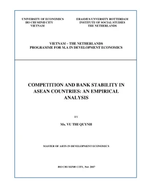 Luận văn competiton and bank stability in asean countries an empirical analysis