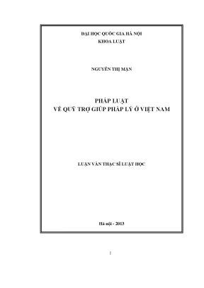 Pháp luật về quỹ trợ giúp pháp lý ở việt nam