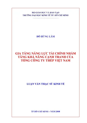 Luận văn nâng cao năng lực tài chính nhằm tăng khả năng cạnh tranh của tổng công ty thép việt nam