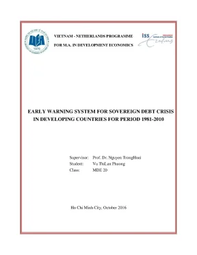 Luận văn early warning system for sovereign debt crisis in developing countries for period 1981 2010