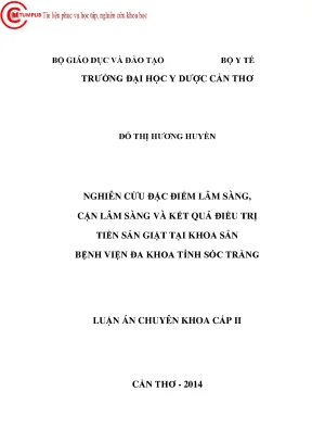 1781 nghiên cứu đặc điểm lâm sàng cận lâm sàng và kết quả điều trị tiền sản giật tại khoa sản bv đa khoa tỉnh sóc trăng