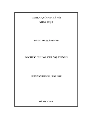 Di chúc chung của vợ chồng