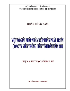 Luận văn một số giải pháp nhằm góp phần phát triển công ty viễn thông liên tỉnh đến năm 2010 002
