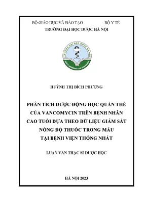 Huỳnh thị bích phượng phân tích dược động học quần thể của vancomycin trên bệnh nhân cao tuổi dựa theo dữ liệu giám sát nồng độ thuốc trong máu tại bệnh viện thống nhất luận văn thạc sĩ dược học