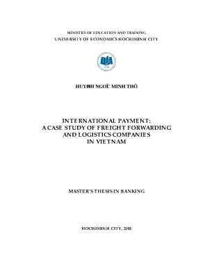 Luận văn internationnal payment a case study of freight forwarding and logistics companies in vietnam