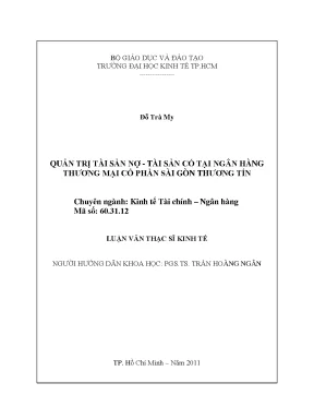 Luận văn quản trị tài sản nợ tài sản có tại ngân hàng thương mại cổ phần sài gòn thương tín