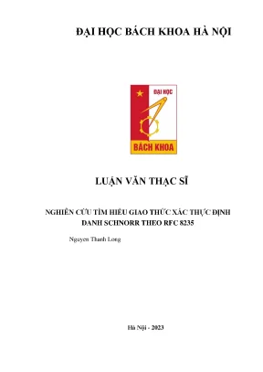 Nghiên cứu tìm hiểu giao thức xác thực định danh schnorr theo rfc 8235