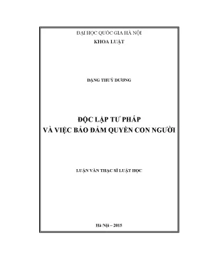 Độc lập tư pháp và việc bảo đảm quyền con người
