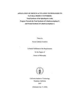 Luận án tiến sĩ application of iminium activation technologies to natural product synthesis total syntheses of the spiculisporic acids progress towards the total synthesis of cylindrocyclophane f and formal synthesis of cylindrocyclophane a