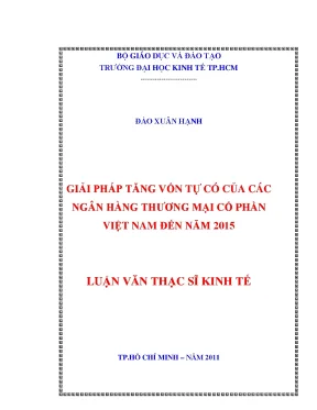Luận văn giải pháp tăng vốn tự có của các ngân hàng thương mại cổ phần việt nam đến năm 2015