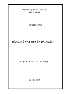 Đăng ký vật quyền bảo đảm dân sự và tố tụng dân sự