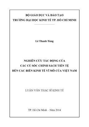 Luận văn nghiên cứu tác động của các cú sốc chính sách tiền tệ đến các biến kinh tế vĩ mô của việt nam