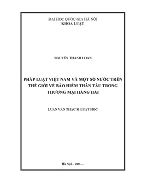 Pháp luật việt nam và một số nước trên thế giới về bảo hiểm thân tàu trong thương mại hàng hải