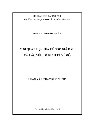 Luận văn mối quan hệ giữa cú sốc giá dầu và các yếu tố kinh tế vĩ mô