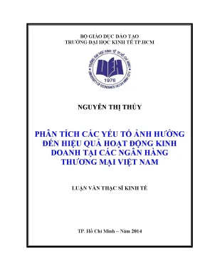 Luận văn phân tích các yếu tố ảnh hưởng đến hiệu quả hoạt động kinh doanh tại ngân hàng thương mại việt nam